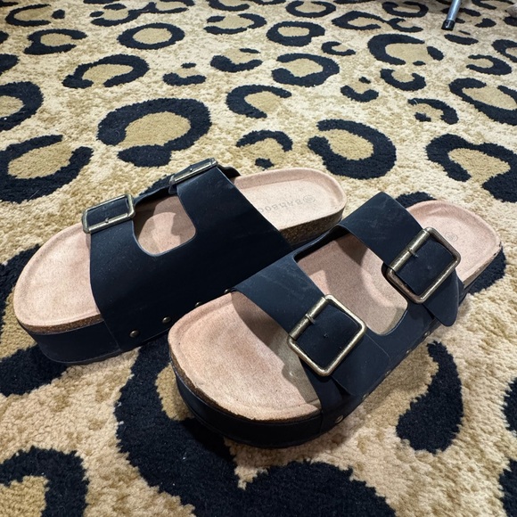Bamboo platform strap sandal size 9 NEW - Picture 4 of 4